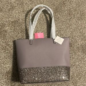 Brand new Kate Spade Ina Greta Court top handle glitter bag